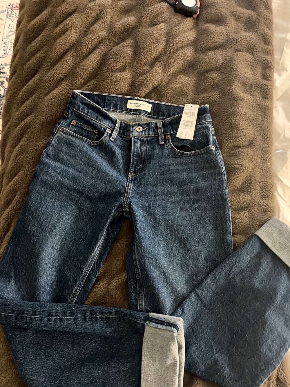 Abercrombie & Fitch Dark Blue Straight-Leg Jeans